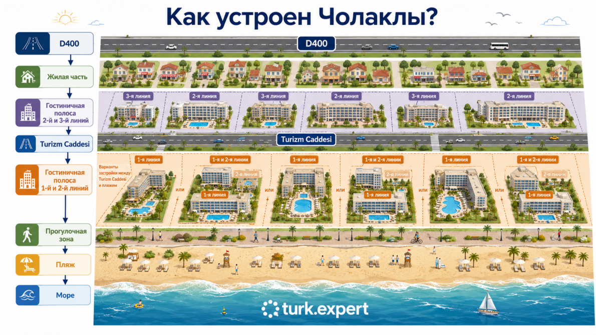 Чолаклы (Сиде): пляжи, отели и отдых на курорте