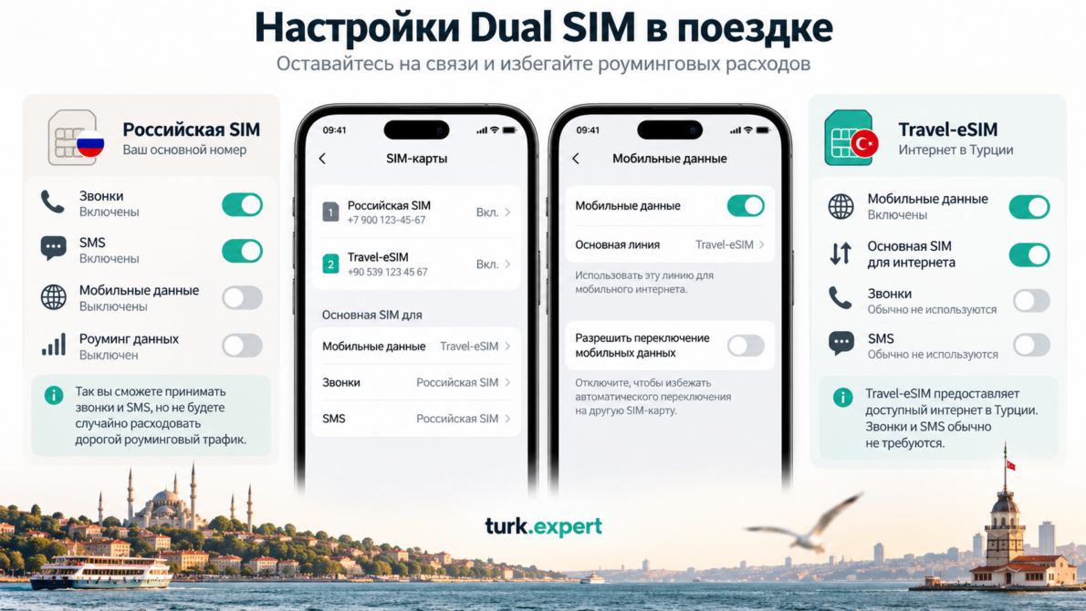 📶 Мобильный интернет и связь в Турции: eSIM, SIM-карты и роуминг для туристов