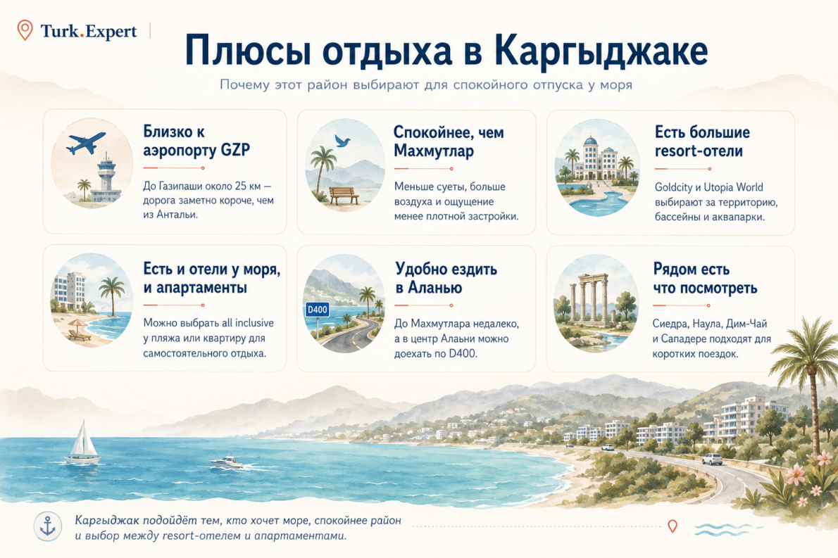 Каргыджак в Аланье: что за район, как здесь с пляжами и где лучше остановиться