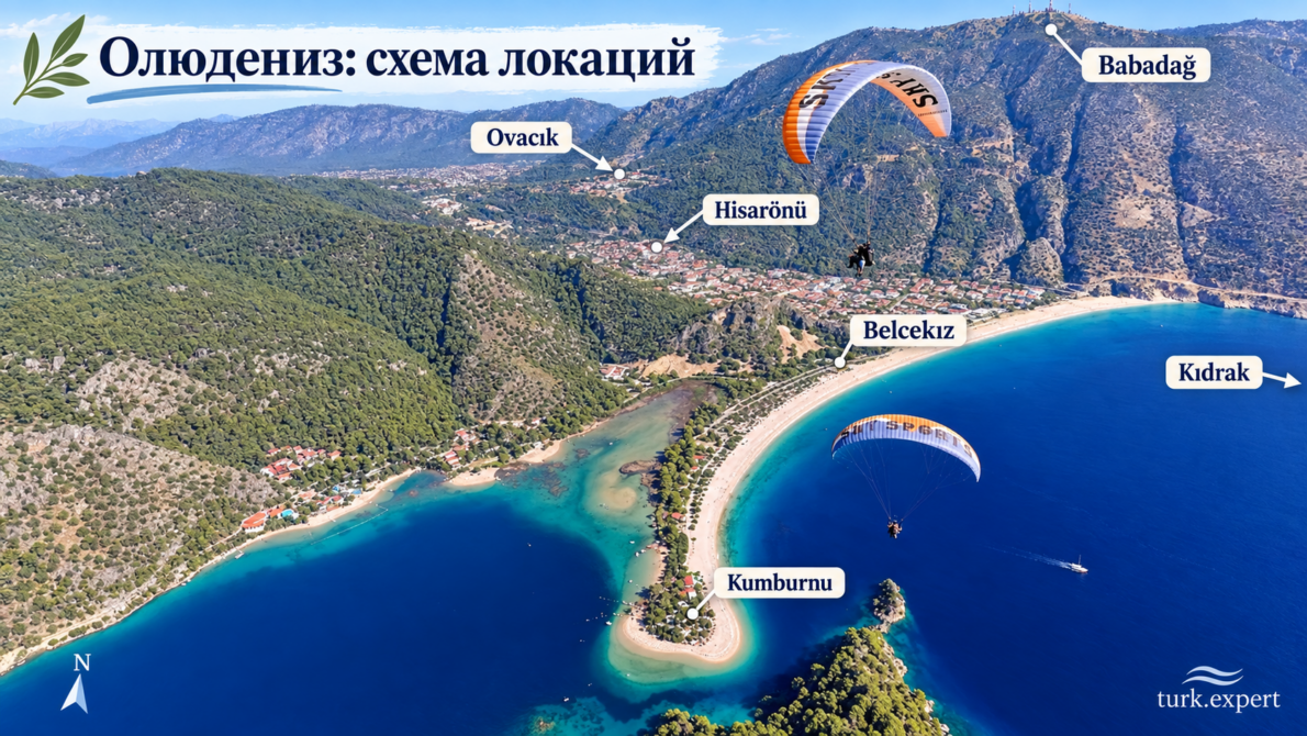 карта схема олюдениз